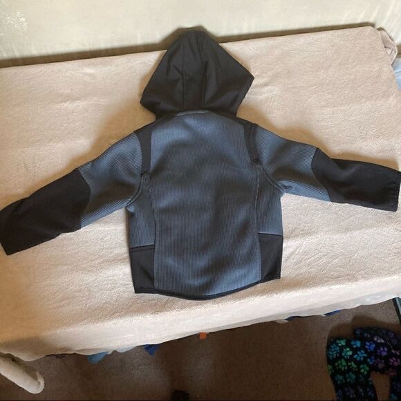 Weatherproof Boys Scuba Jacket Gray Lightweight Full Zip Pockets Hooded size 5/6 - Picture 3 of 13